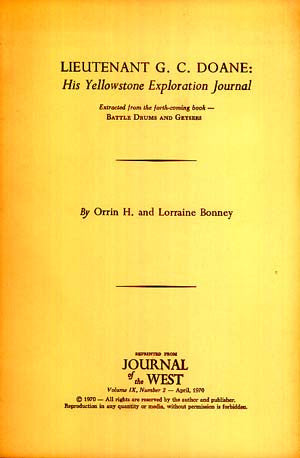 Lieutenant G.C. Doane: His Yellowstone Exploration Journal (signed)