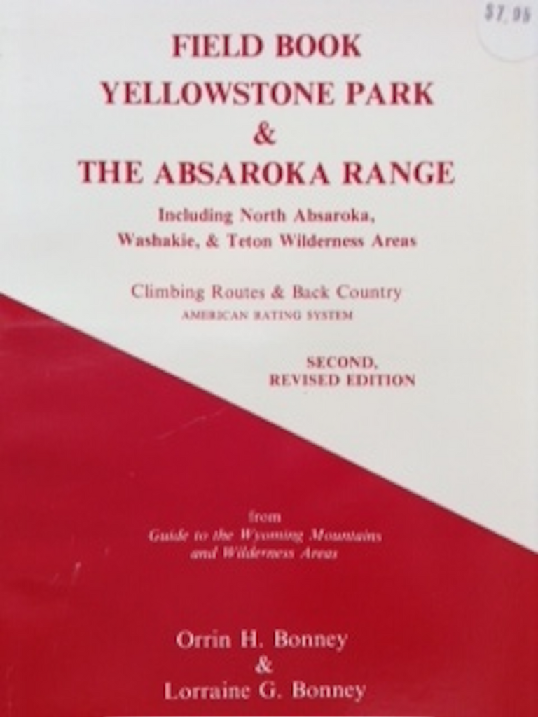 Field Book Yellowstone Park & The Absaroka Range